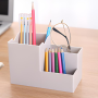 Desk Organizer Pen Holder - Plastic - White 48x44cm