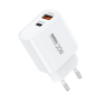 REMAX Kiddy Series 20W Fast Charger USB + Type-C RP-U120 EU White - Efficient Charging Solution