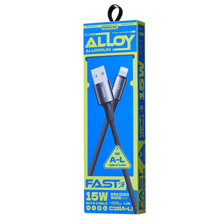 REMAX C12 3A Velocity Braided Aluminum Alloy USB/USB-C Cable 15W 1.2M – Fast Charging & Durable Design