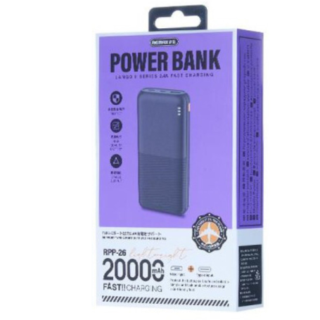 Power Bank 20000mAh RPP-26 REMAX Lango II Séries - Charge Rapide et Légère pour Voyages