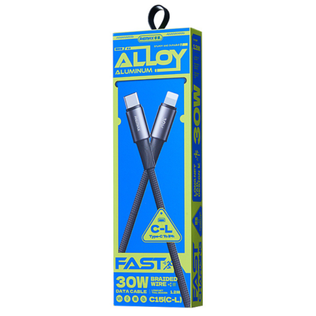 Câble Type-C / Lightning 30W REMAX C15 - Alliage d'Aluminium Tressé 1.2M - Charge Rapide et Durable