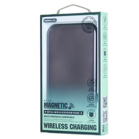 Power Bank Magnétique 10000mAh REMAX RPP-D2 - Charge Rapide 15W - Câble Type-C 30W - Design Épuré Gris