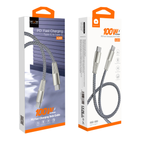 Achetez Câble USB-C Nylon Tressé X201 Noir 100W - Qualité WUW