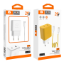 Kit Chargeur USB-Type C + Câble Lightning-Type C Jaune T78 WUW – Charge Rapide et Fiable