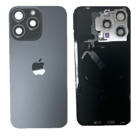 Vitre Cache Arrière iPhone 16 Pro Titane Noir Original Démonté - Grade A - Remplacement de Qualité Premium