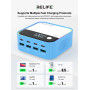 RELIFE Q2 120W 8-Port GaN Charger - Fast & Efficient Charging in Sleek Blue Design