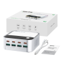 Fast Charging with RELIFE Q2 120W 8-Port GaN Charger - Compact & Efficient - Grey