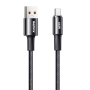 Câble USB/USB-C REMAX Fonsu RC-C099 1.2M Noir - Charge Rapide 66W - Alliage d'Aluminium Tressé