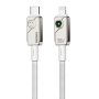 REMAX Swift C35 30W Fast Charging Cable USB-C Lightning 1.2M White - Durable Braided Aluminum Alloy