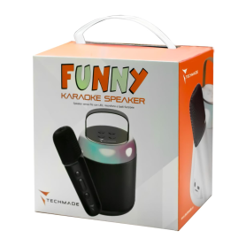 Enceinte Karaoke Techmade TM-K2-BK Noir Son Puissant et Ambiance de Fête Assurée