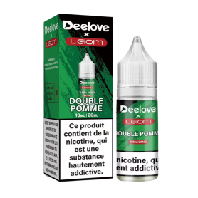 Huile Remplaçante E-Liquide 10ml - Double Pomme 2% Nicotine - Deelove x Leiom
