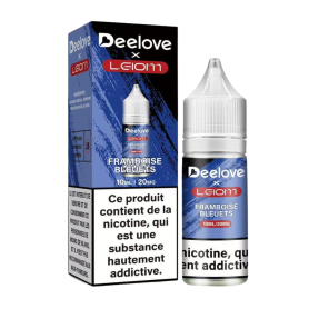 Huile Remplaçante E-Liquide 10ml - Framboise Bleuets - 2% Nicotine - Deelove x Leiom