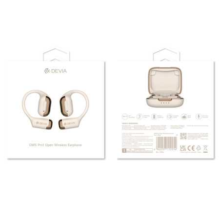 Devia OWS Pro1 EM401 Wireless Bluetooth Earphones Gold - Premium Sound & Style