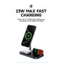 Benks Infinity 3-in-1 Wireless Charging Stand Ultra-Fast Charger with Sleek Black Design