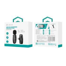Microphone Sans Fil Devia Collier Clip Kintone Séries - Qualité Sonore et Compatibilité Lightning Idéales pour Créateurs