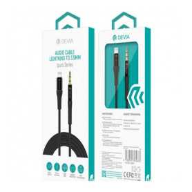 Câble Audio Lightning vers 3,5 mm Devia Ipure Series Noir - Qualité Sonore Supérieure