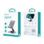 Adjustable Foldable 360° Metal Cell Phone Holder - DEVIA EL243 Grey | Secure Hands-Free Viewing