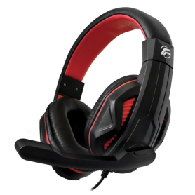 Casque Gaming PC13-RD avec Microphone – Qualité Sonore Supérieure pour PC/Console Fenner Tech Rouge