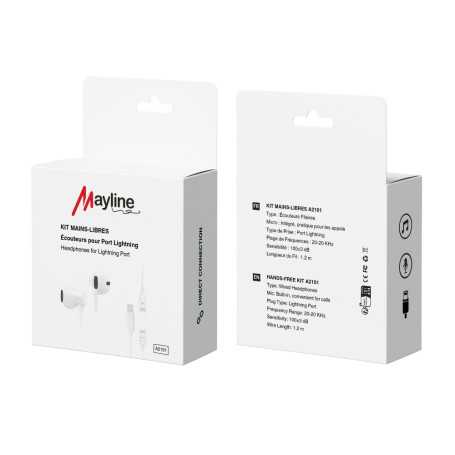 Écouteurs Bluetooth Lightning Mayline : kit mains libres pop-up