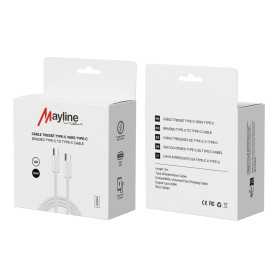 Câble Type-C vers Type-C 60W 2M Nylon Tressé Mayline - Chargement Rapide et Durable