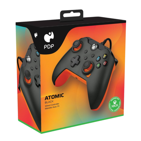 Xbox Series X/S & PC PDP Wired Controller - Atomic 049-012-GO Black | Enhance Your Gaming Experience