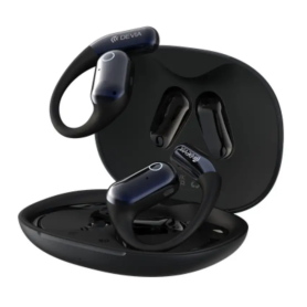 Écouteurs Sans Fil Bluetooth Ultra1 Devia OWS EM043 Noir - Son Premium et Confort Assuré