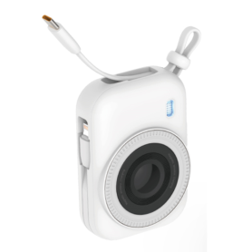 Magnetic Power Bank 22.5W 9600mAh avec 2 Câbles Intégrés - Recharge Rapide Série Extreme Speed MINI Blanc