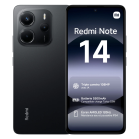 Achetez Xiaomi Redmi Note 14 128 Go 4G Noir Minuit - Smartphone Neuf et Performant