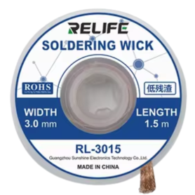 Tresse à Dessouder Relife RL-3015 1,5 mm - Précision et Efficacité pour Vos Réparations Électroniques