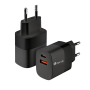 Chargeur Mural Ultra-Rapide NGS Bud 45W avec Ports USB-C et USB-A - Technologie GaN - Noir