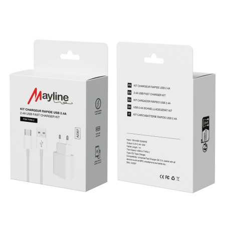 Kit Chargeur Rapide USB Type-C 1M Mayline - Performance Éclair pour Vos Appareils