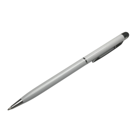 Universal 2 in 1 Capacitive Touch Screen Stylus - Silver