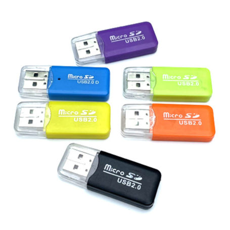 USB 2.0 Adapter SD Card Reader Blue - Fast & Reliable Data Transfer