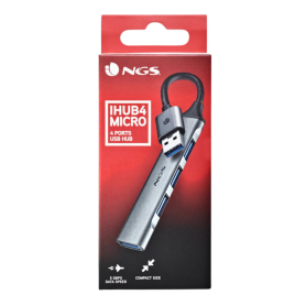 NGS IHUB4MICRO 4-Port USB Hub - 1x USB 3.2 Gen1 3x USB 2.0 High-Speed Connectivity for Devices