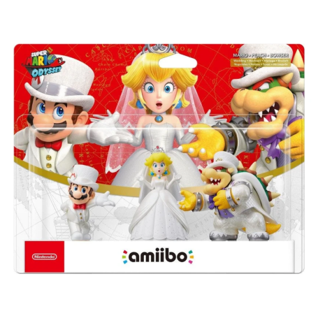 Achetez Figurine Amiibo Super Mario Odyssey - Mariage Mario Peach Bowser | Édition Limitée Nintendo